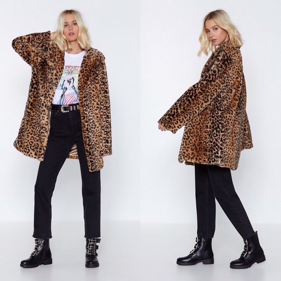 Nasty Gal Jackets & Blazers - Nasty Gal Born to Be Wild Leopard Faux Fur Coat